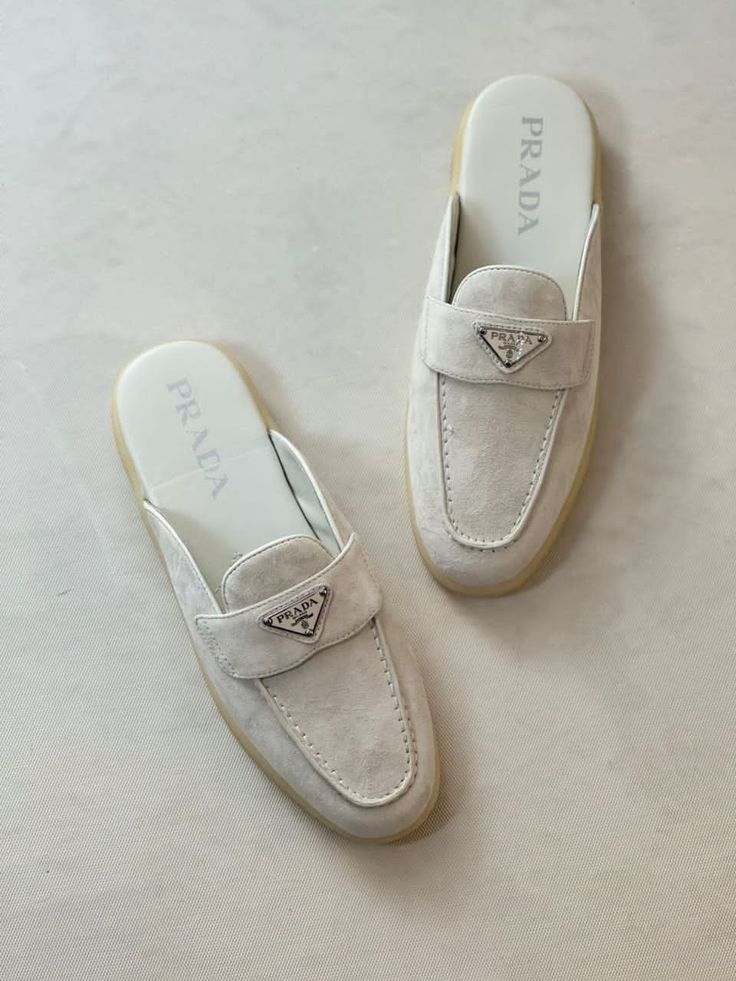 Prada Suede Loafer Mules