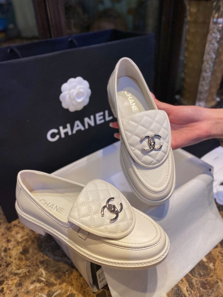 Chanel Lambskin Quilted CC Turnlock Loafers