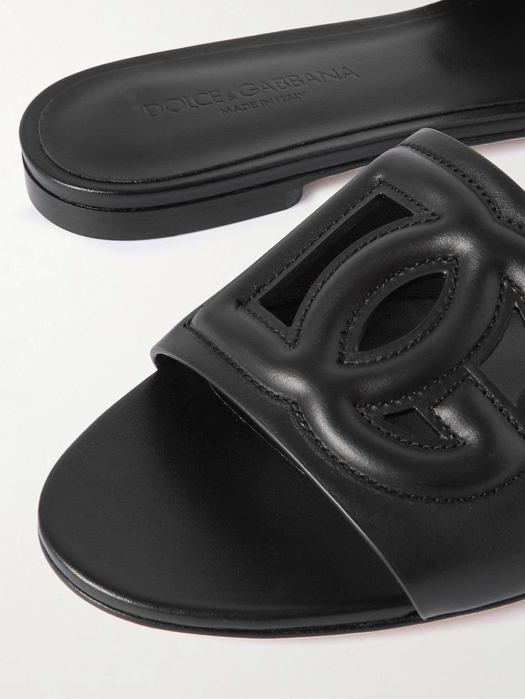Dolce & Gabbana DG Pop Leather Slide