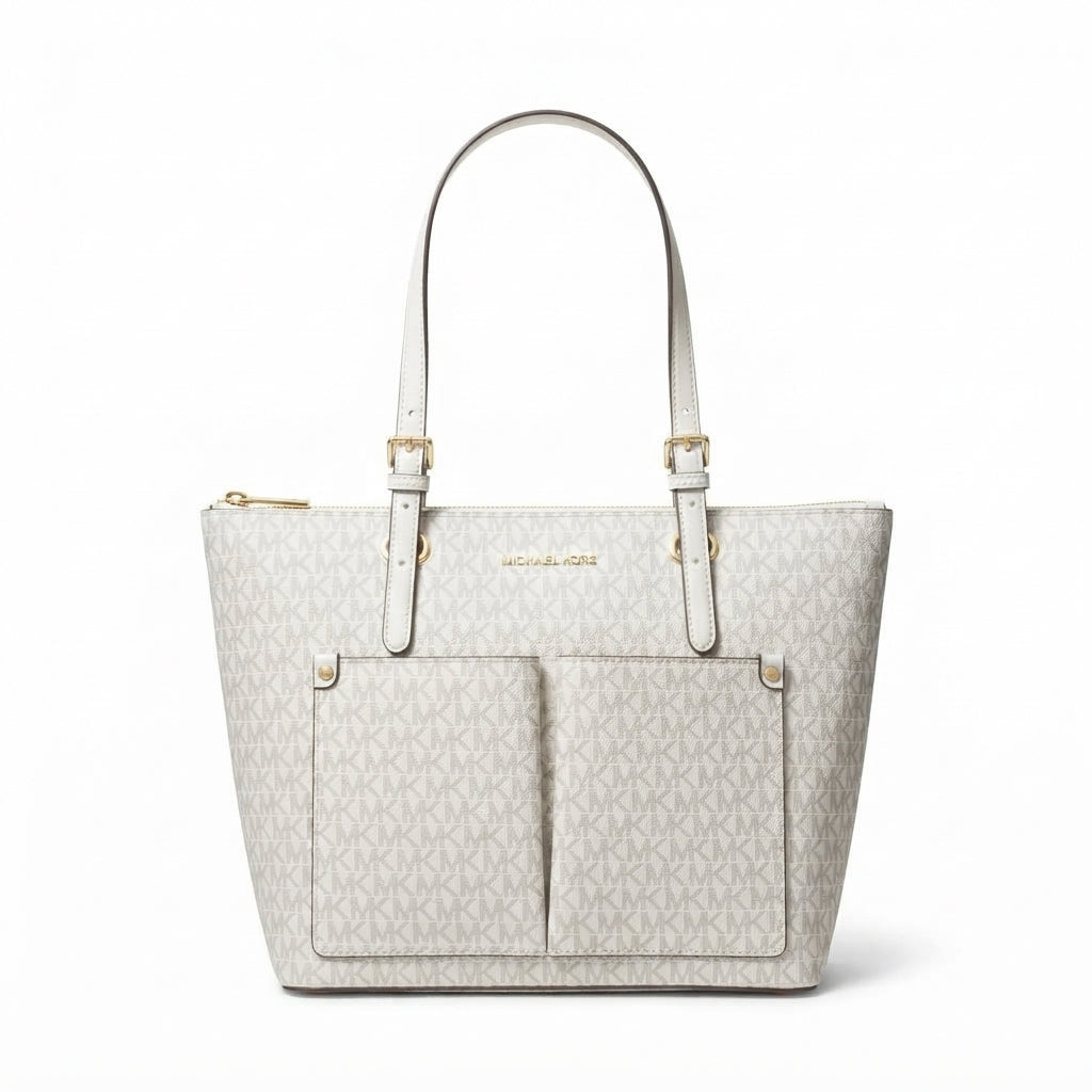 Michael Kors Jet Set Medium Logo Pocket Tote Bag