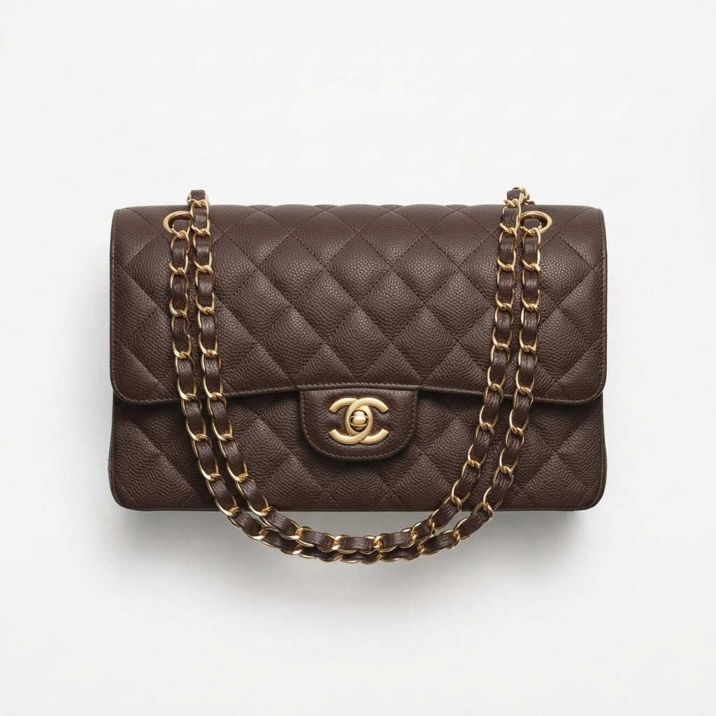 Chanel Classic Double Flap Caviar Leather Bag