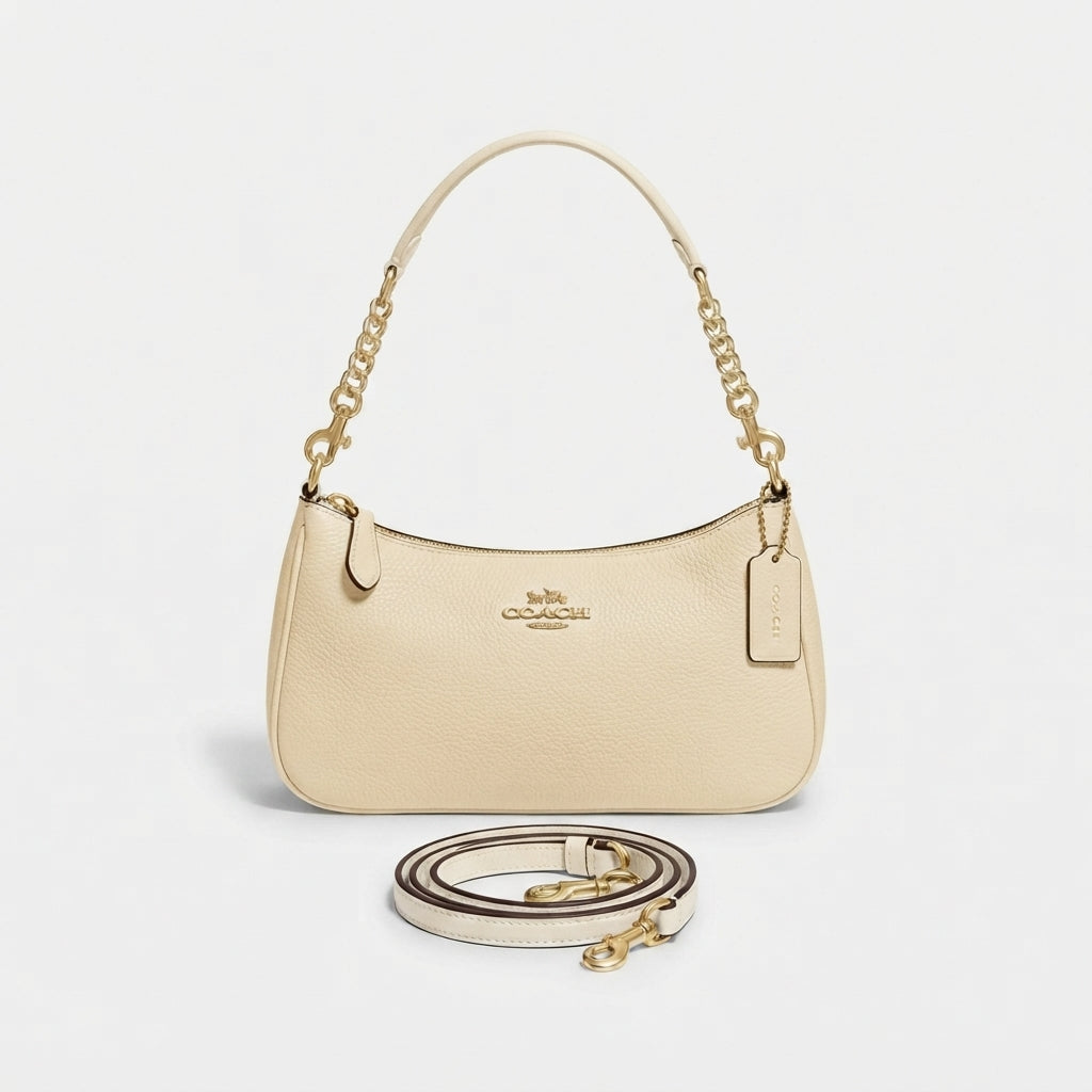 Coach Teri Shoulder Bag In Refined Pebble Leather