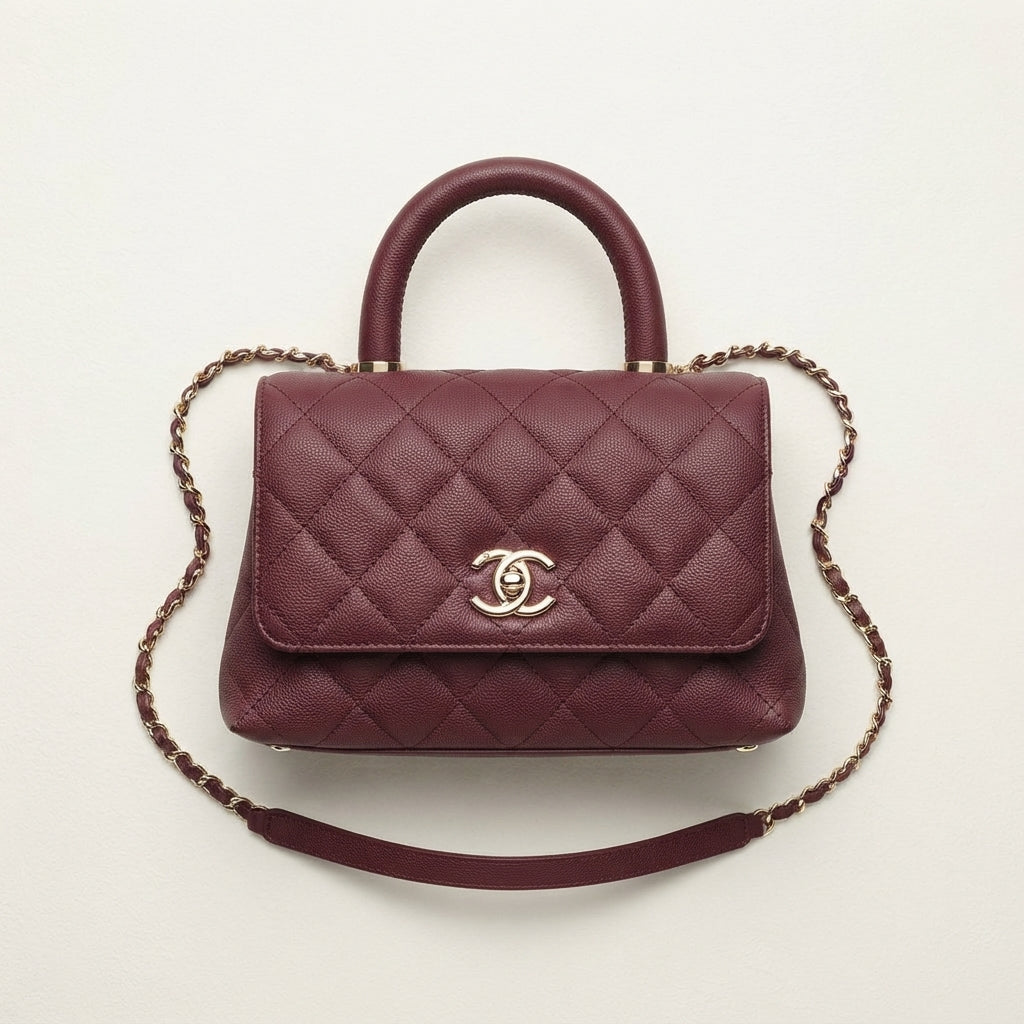 Chanel Coco Handle Caviar Leather Bag