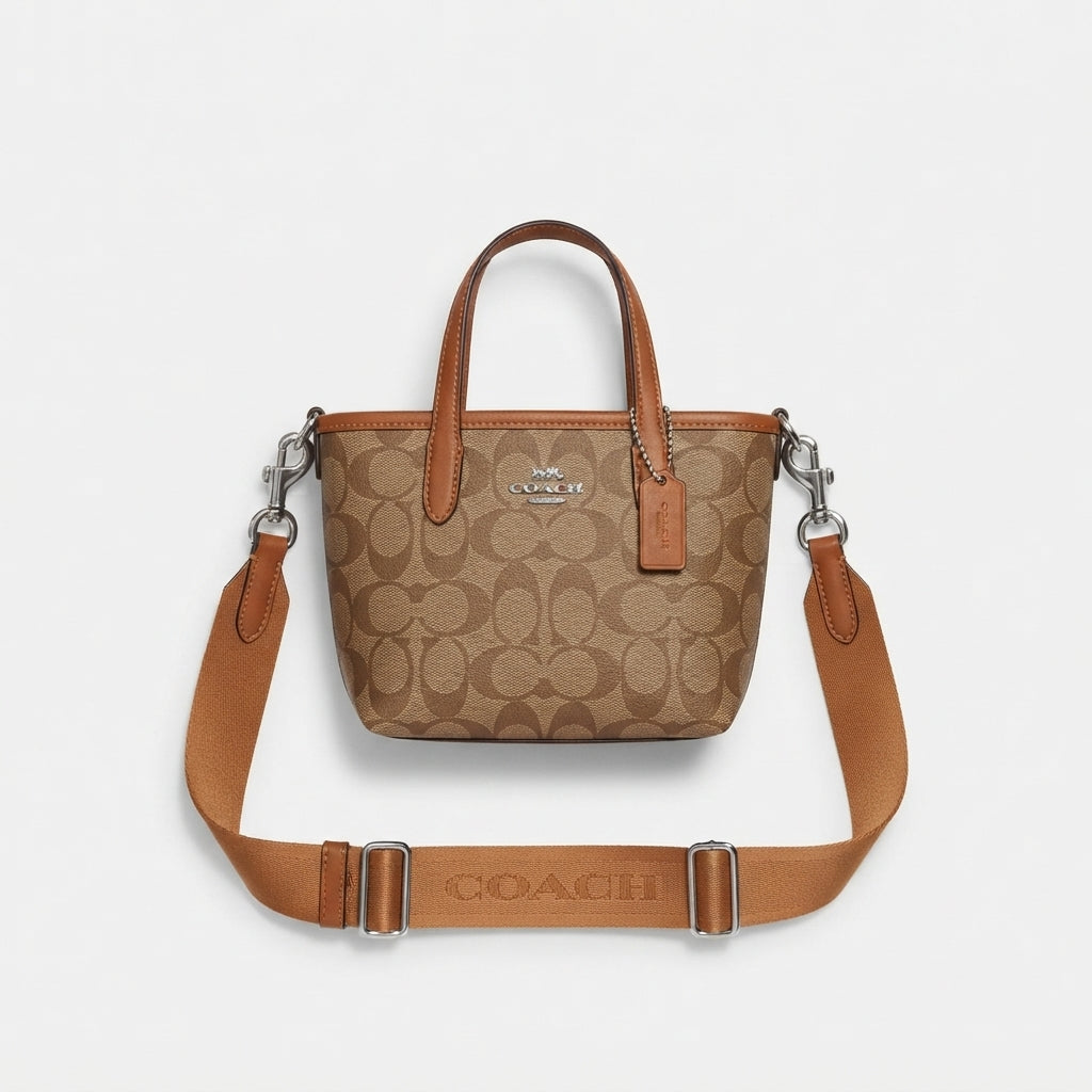 Coach City Mini Tote Bag In Signature Canvas
