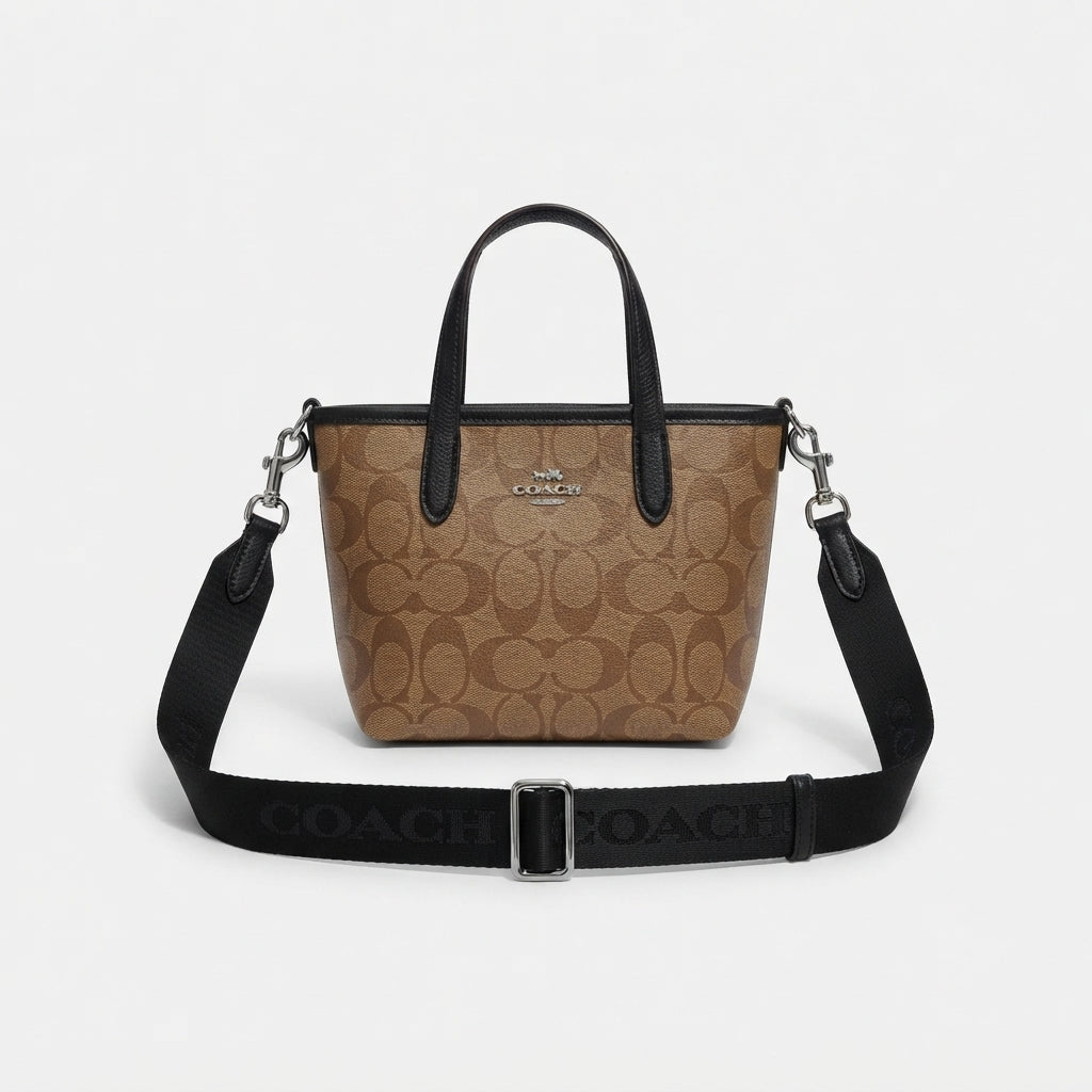 Coach City Mini Tote Bag In Signature Canvas