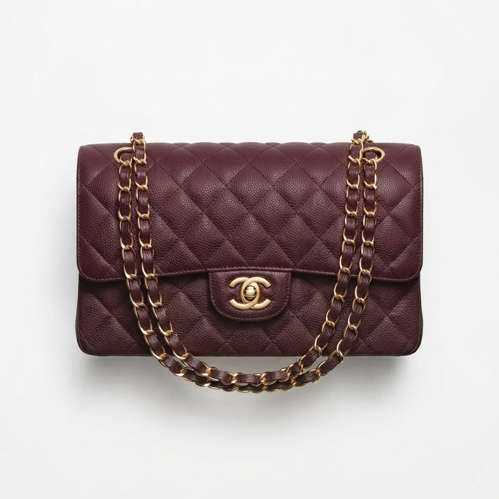 Chanel Classic Double Flap Caviar Leather Bag