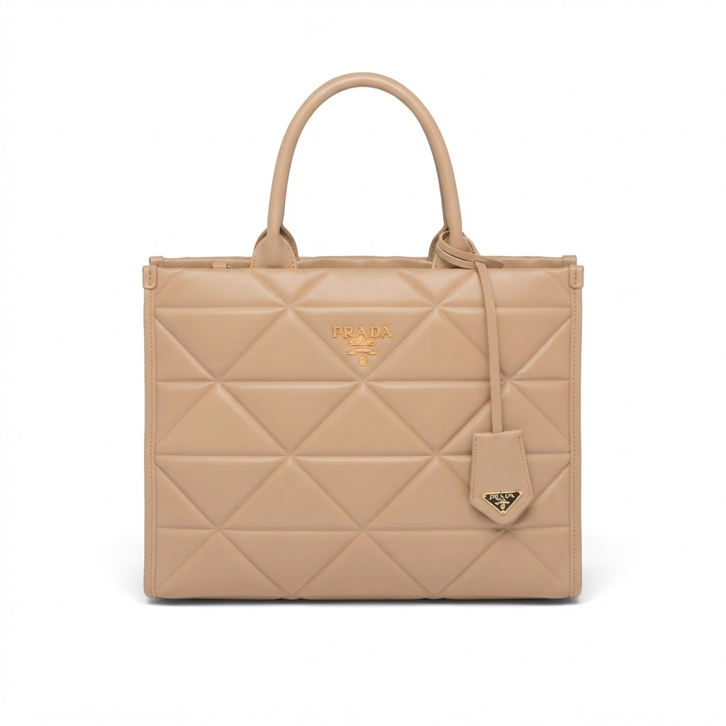 Prada Symbole Quilted Leather Tote Bag