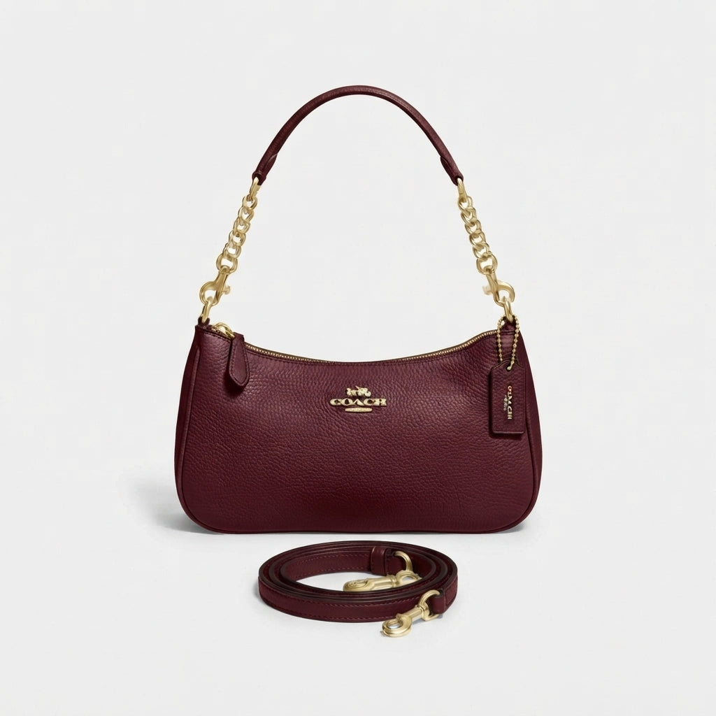 Coach Teri Shoulder Bag In Refined Pebble Leather