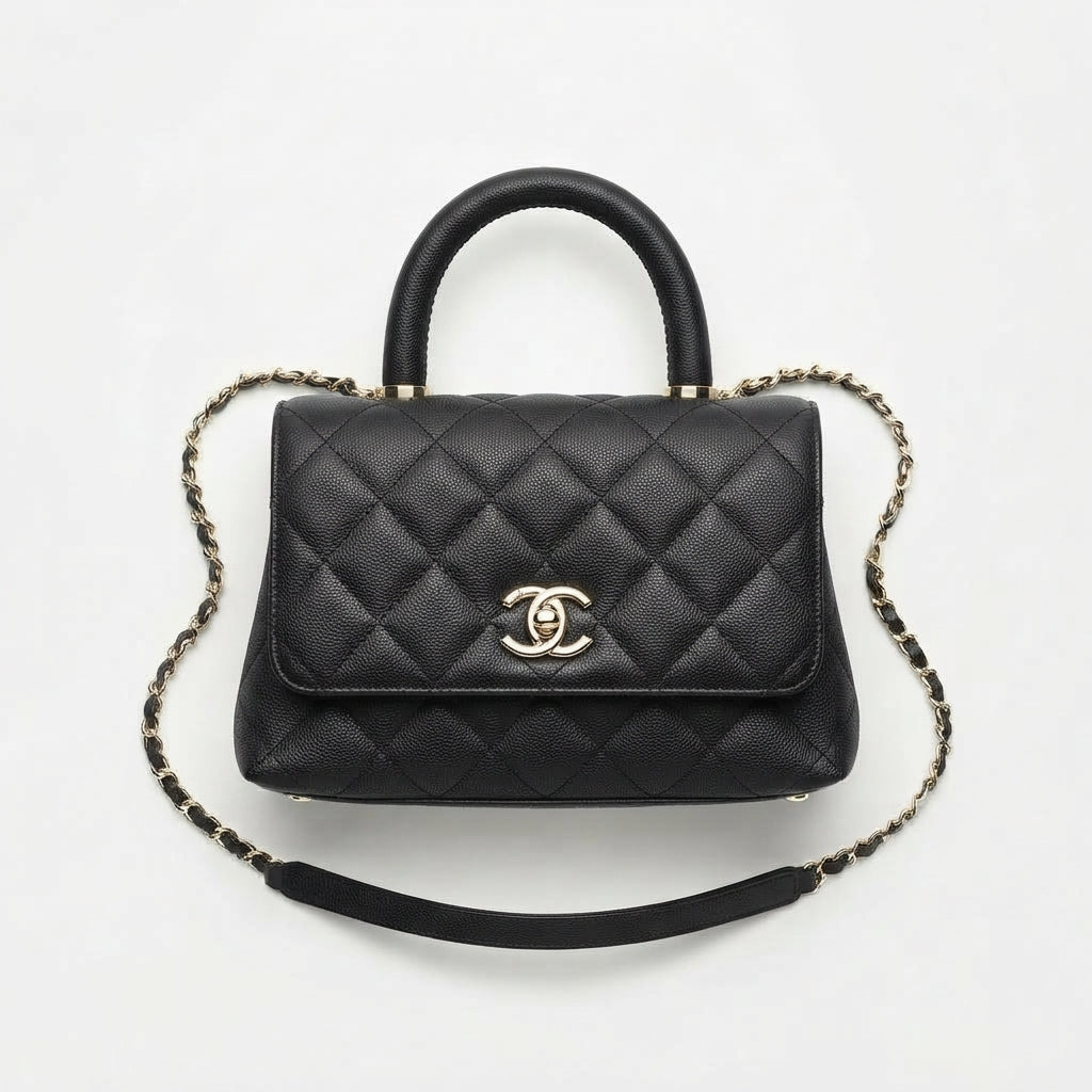 Chanel Coco Handle Caviar Leather Bag