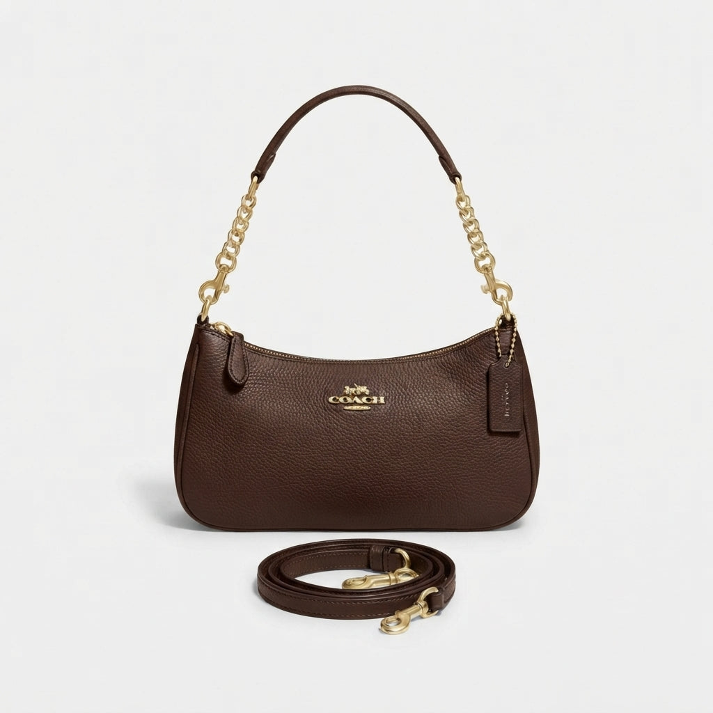 Coach Teri Shoulder Bag In Refined Pebble Leather