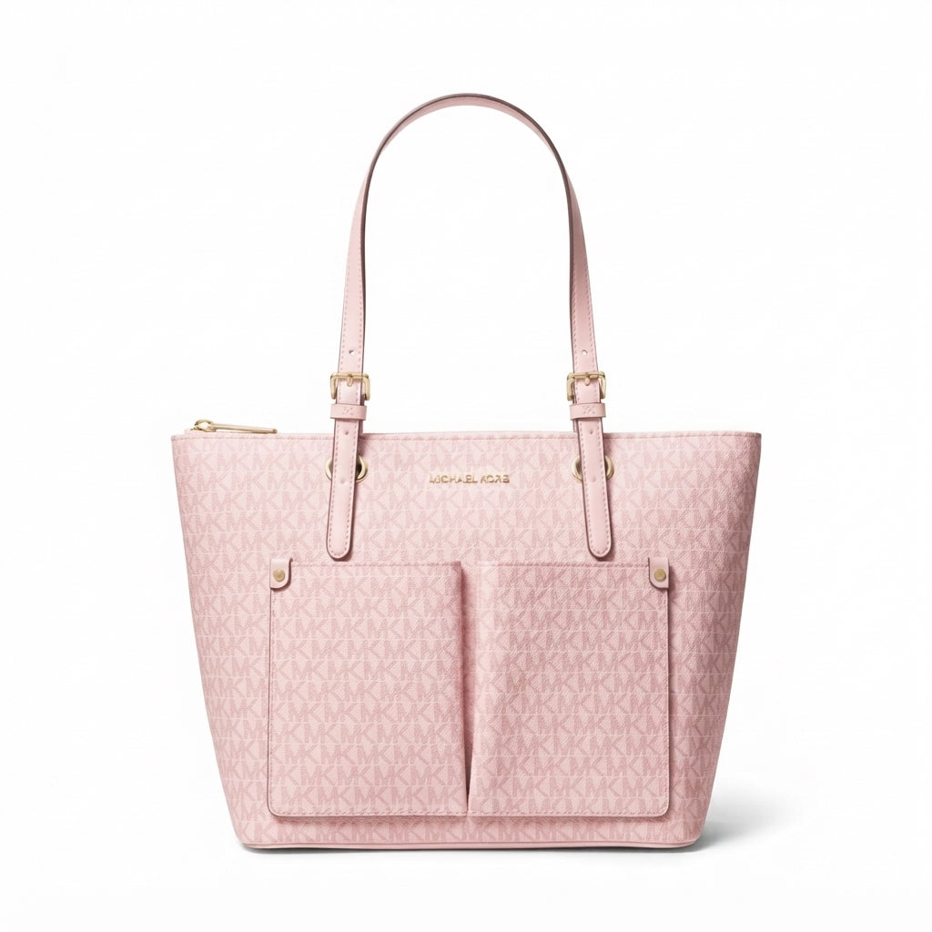 Michael Kors Jet Set Medium Logo Pocket Tote Bag