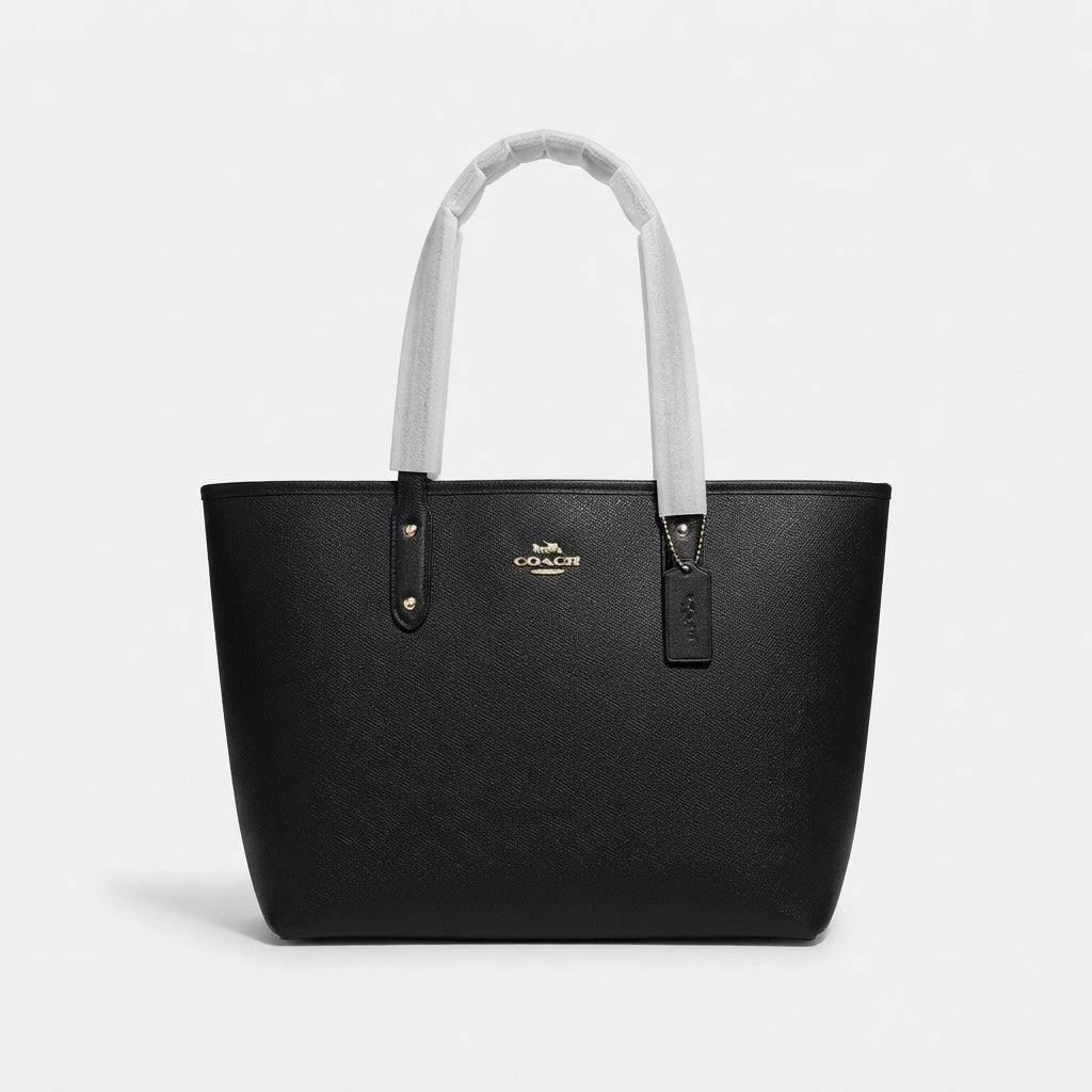 Coach Town Tote Bag In Polished Pebble Leather