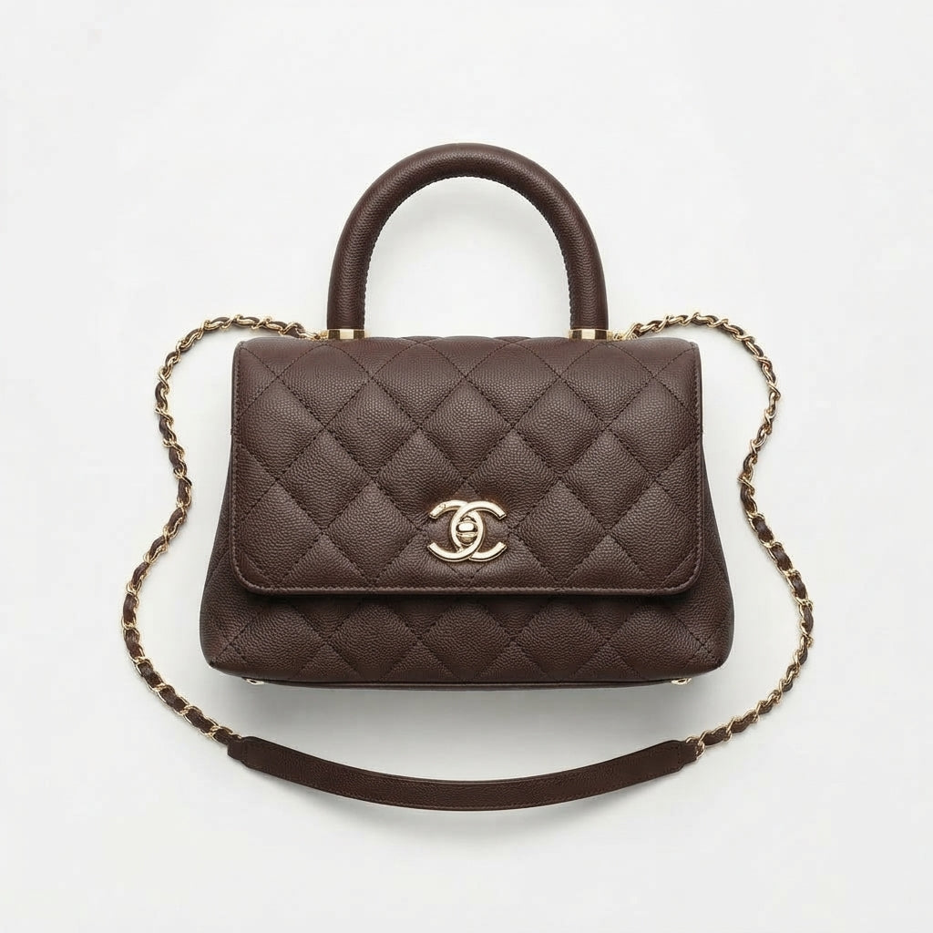 Chanel Coco Handle Caviar Leather Bag