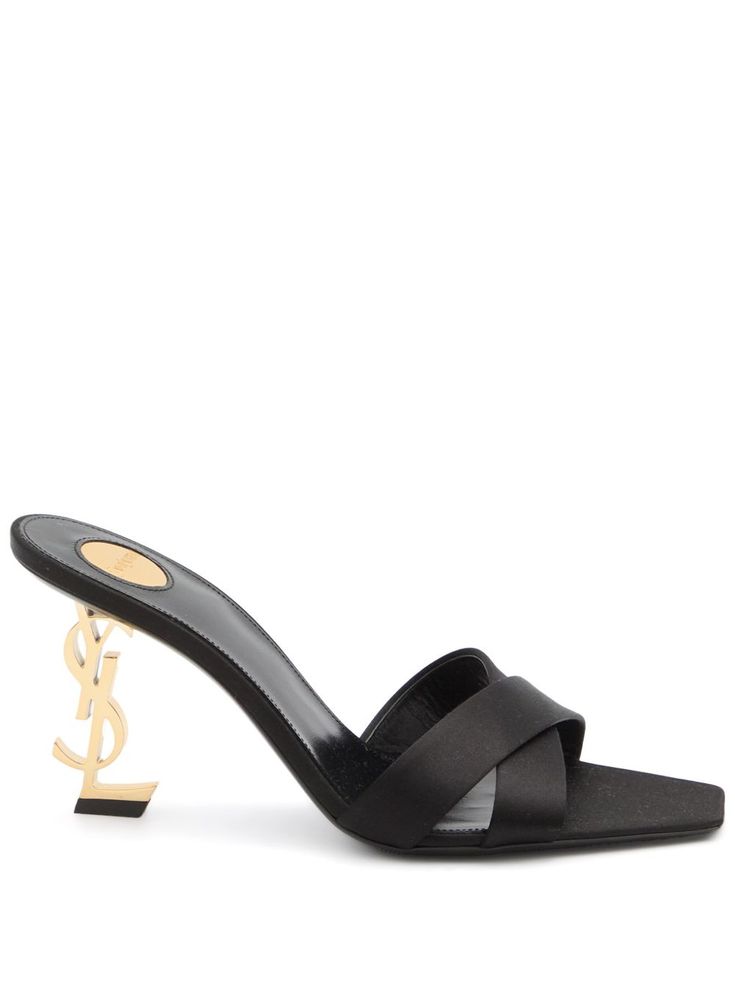 Saint Laurent Opyum Mule in Satin Crepe
