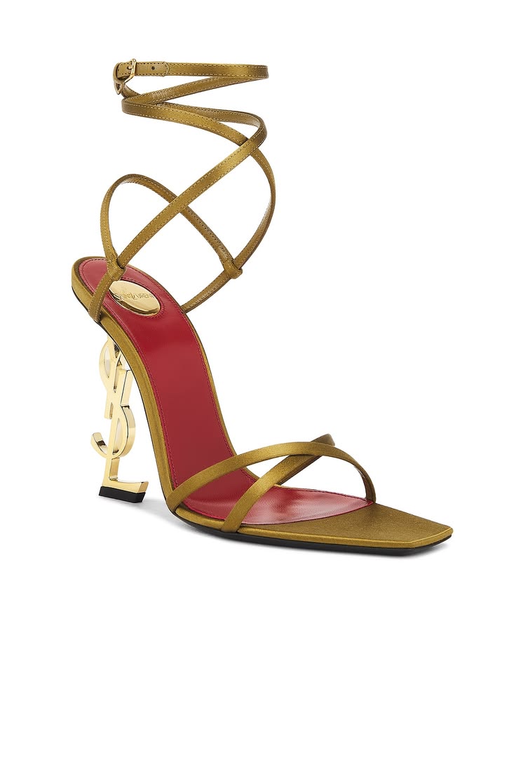 Saint Laurent Opyum Sandal in Satin Crepe