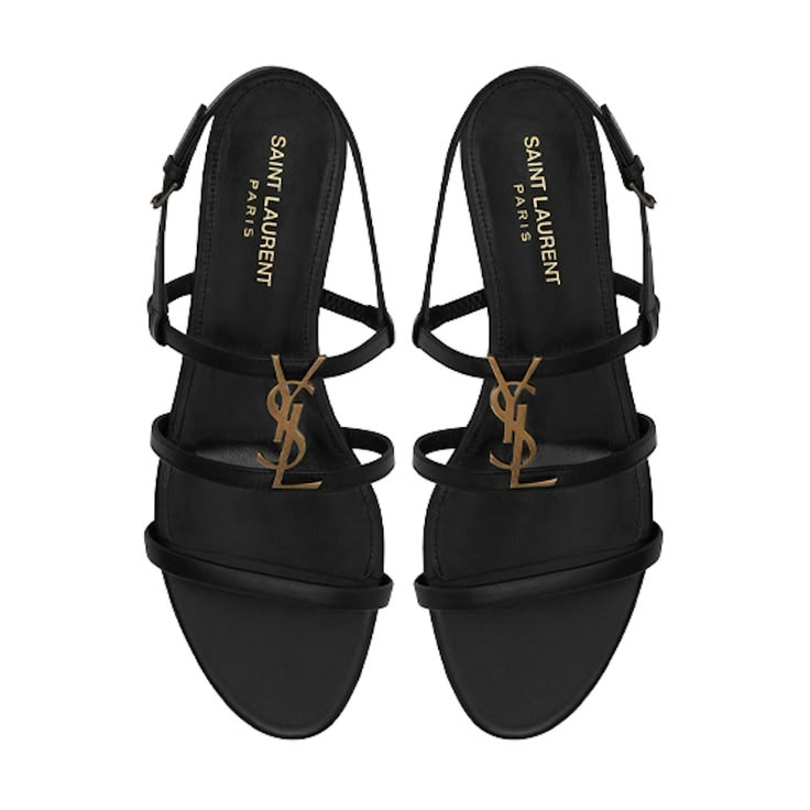 Saint Laurent Cassandra Multi-Strap Flat Sandals