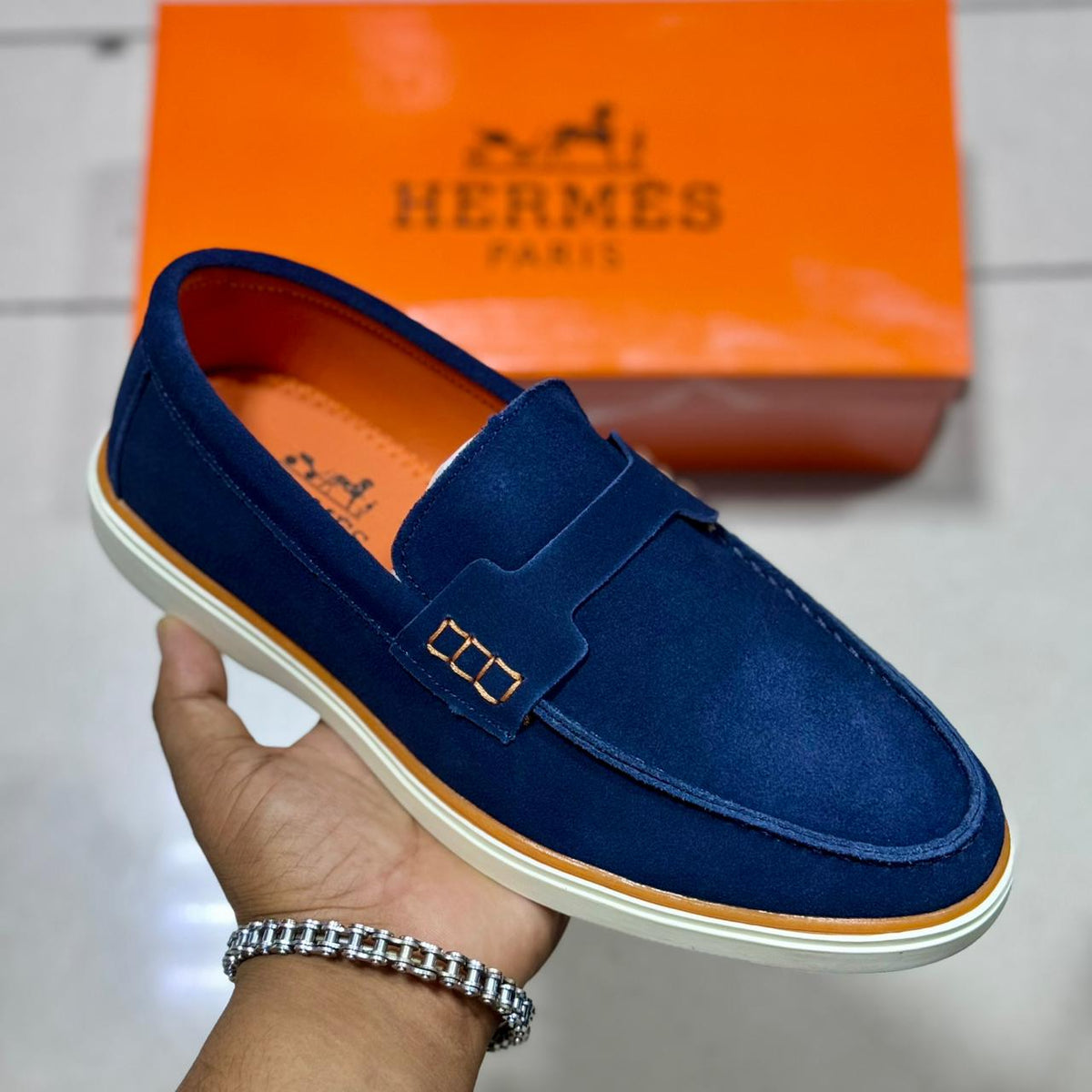 Hermès Low Loafer in Suede