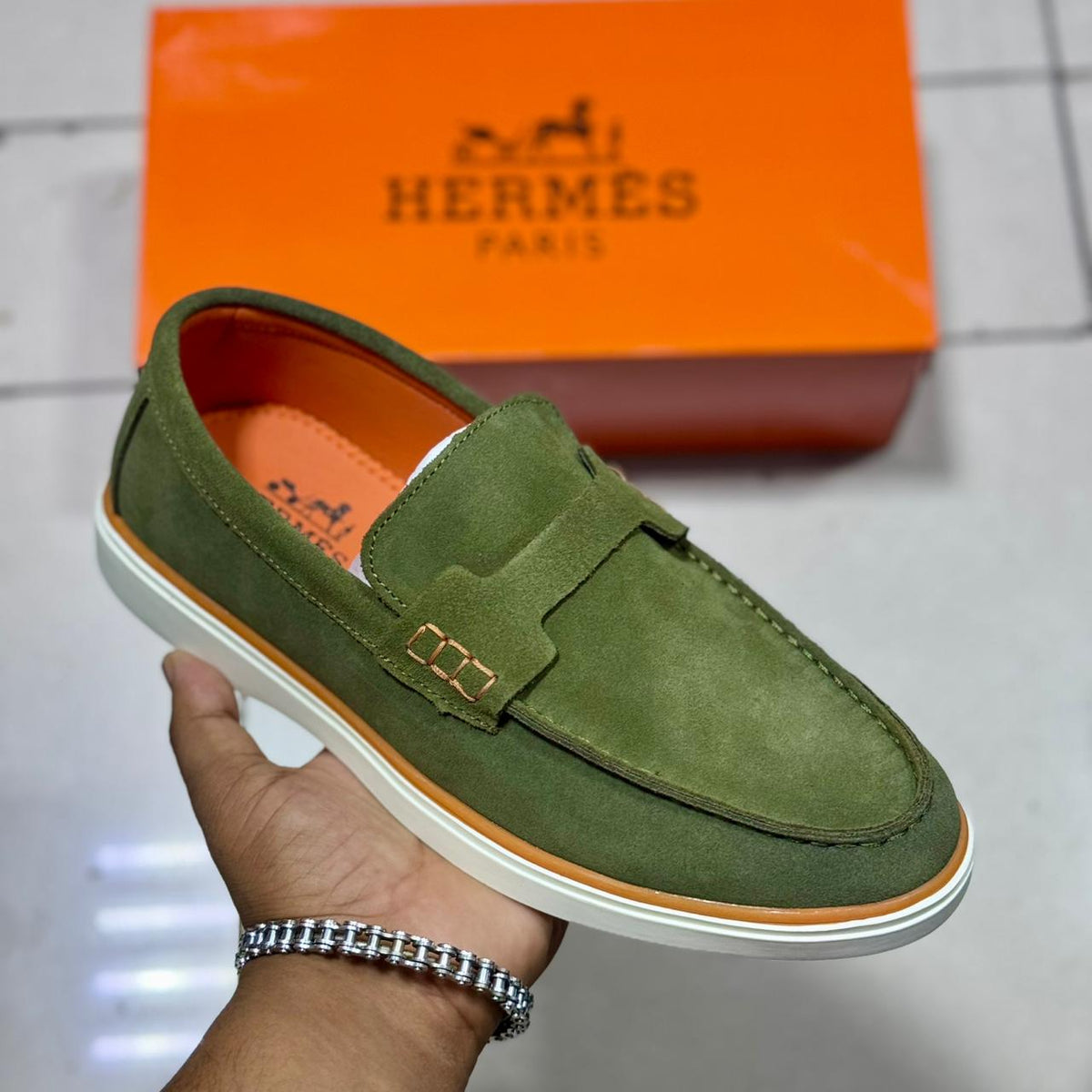 Hermès Low Loafer in Suede