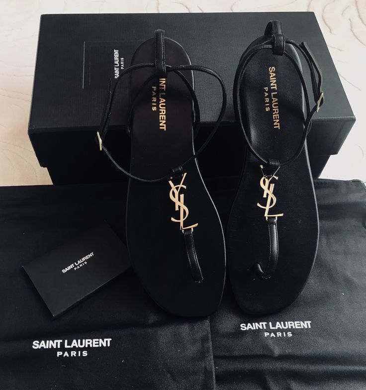 Saint Laurent Cassandra Flat Sandals