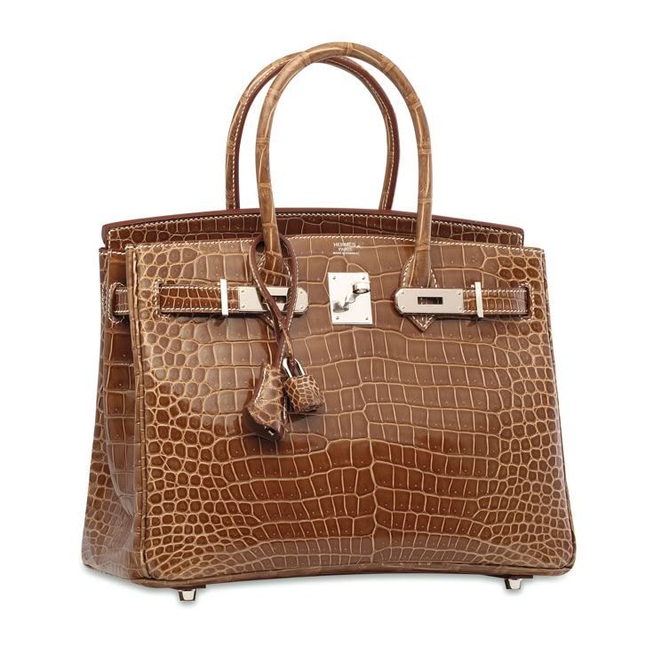 Hermès Ficelle Shiny Porosus Crocodile Birkin