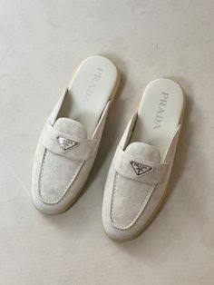 Prada Suede Loafer Mules