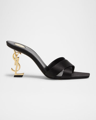Saint Laurent Opyum Mule in Satin Crepe