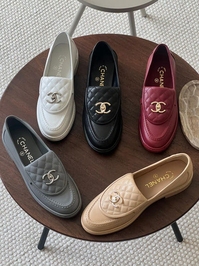 Chanel Lambskin Quilted CC Turnlock Loafers