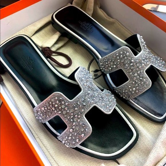 Hermes Oran Sandal "Strass