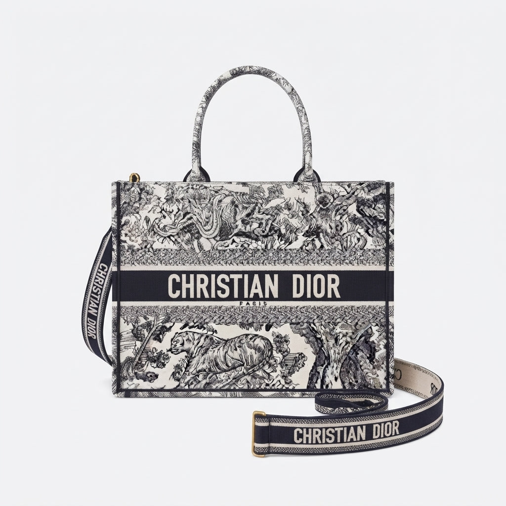 Medium Dior Book Tote with Shoulder Strap