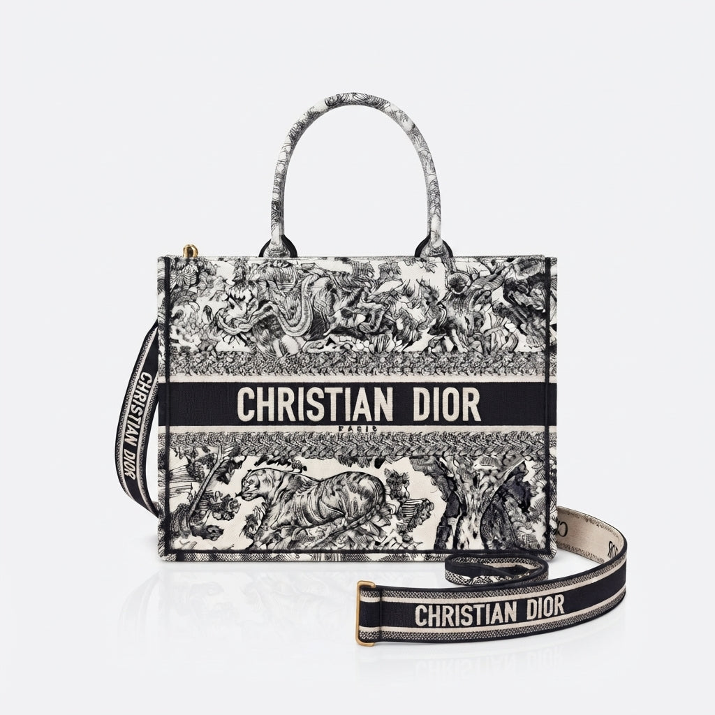 Medium Dior Book Tote with Shoulder Strap