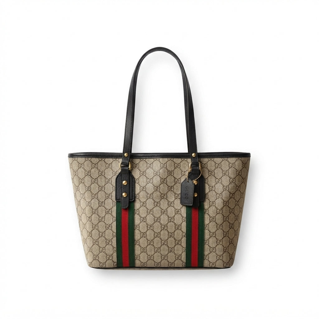 Gucci Vintage Web Jolicoeur Tote Bag
