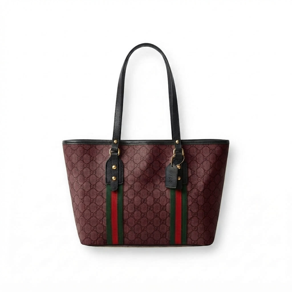 Gucci Vintage Web Jolicoeur Tote Bag