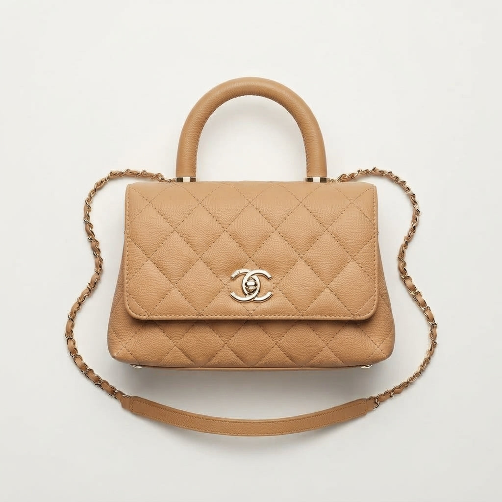 Chanel Coco Handle Caviar Leather Bag