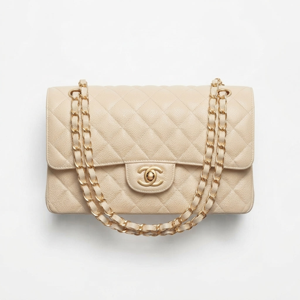 Chanel Classic Double Flap Caviar Leather Bag