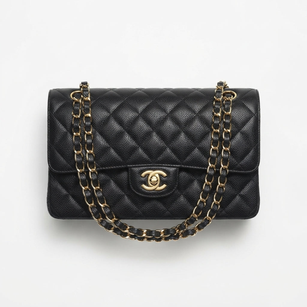 Chanel Classic Double Flap Caviar Leather Bag