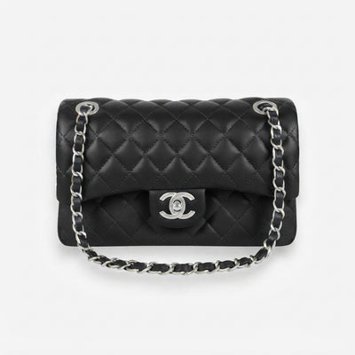 Chanel Classic Double Flap Lambskin Leather Bag