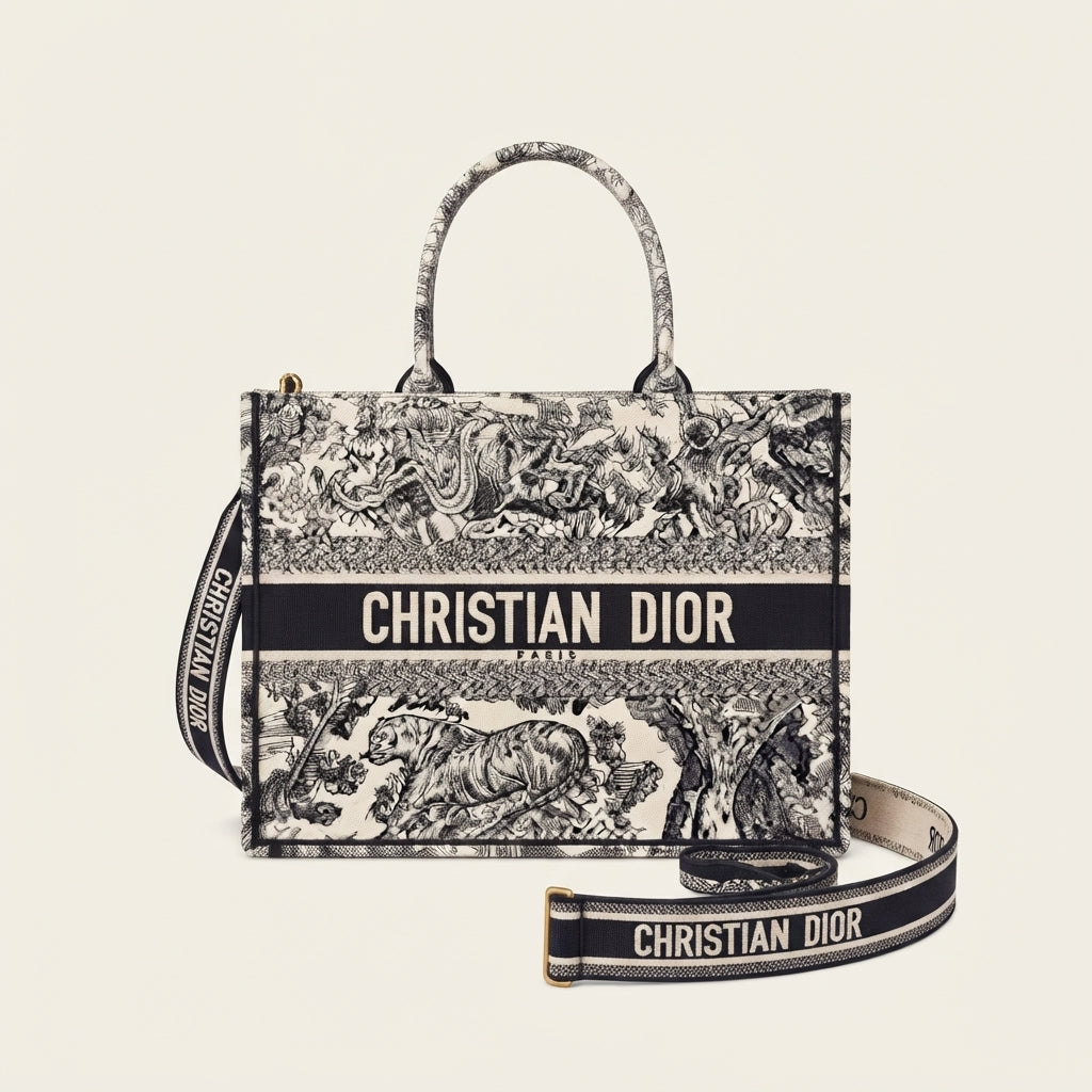 Medium Dior Book Tote with Shoulder Strap
