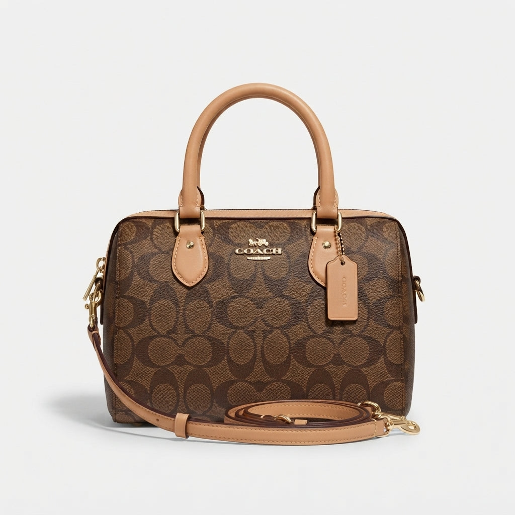 Coach Rowan Satchel Bag In Signature Canvas