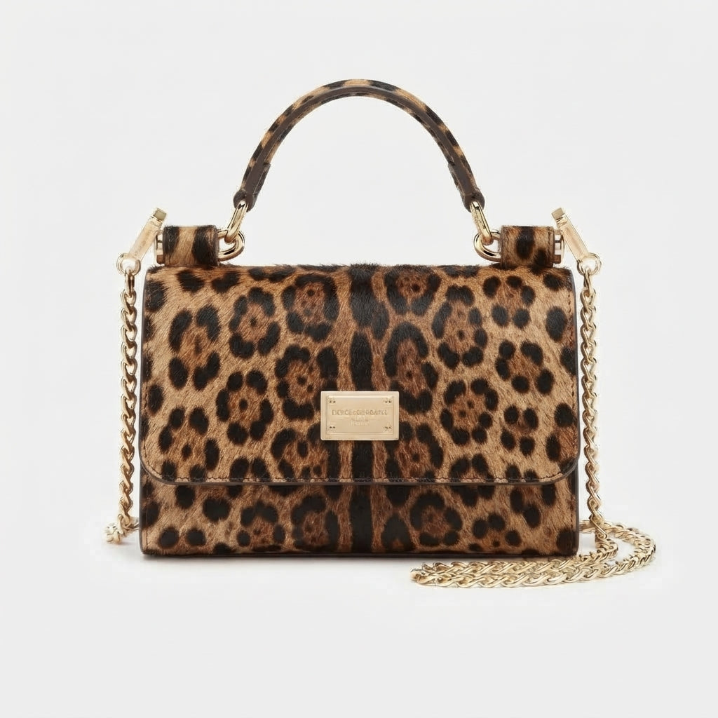 Dolce & Gabbana Indigo Blue Dauphine Smart Gloss Chain Bag
