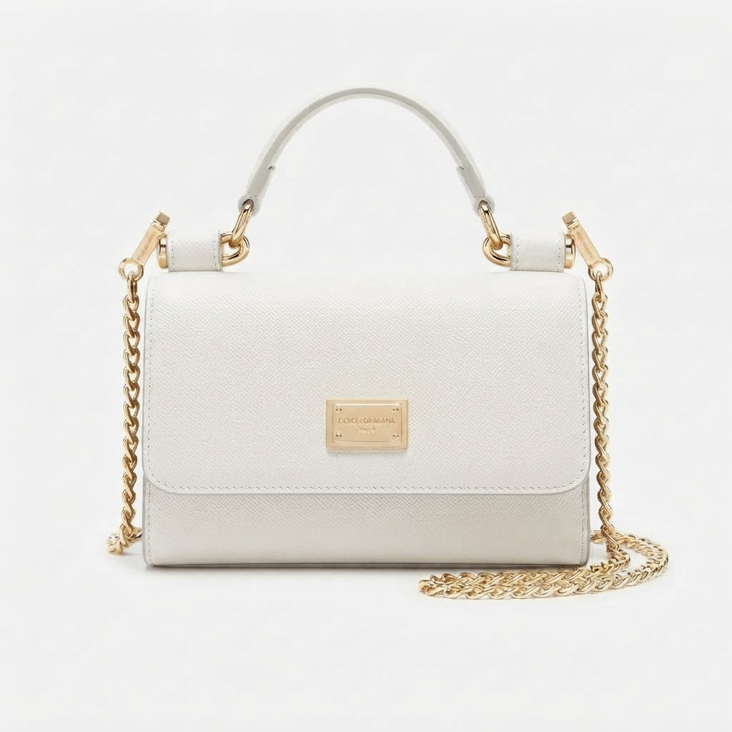Dolce & Gabbana Indigo Blue Dauphine Smart Gloss Chain Bag