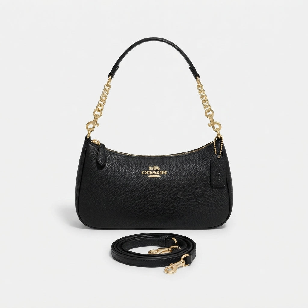 Coach Teri Shoulder Bag In Refined Pebble Leather