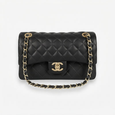 Chanel Classic Double Flap Lambskin Leather Bag