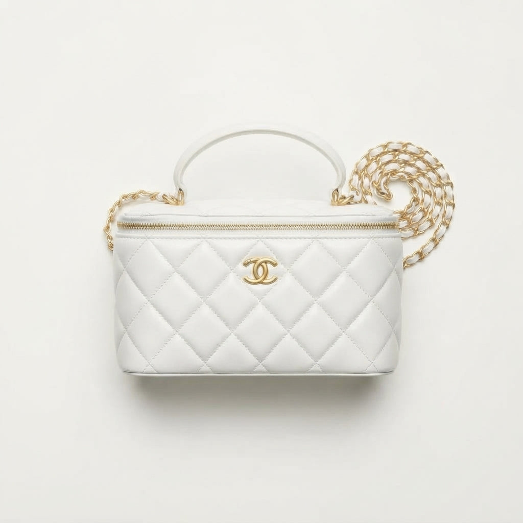 Chanel Classic Top Handle Vanity Case with Chain
