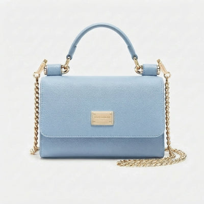 Dolce & Gabbana Indigo Blue Dauphine Smart Gloss Chain Bag