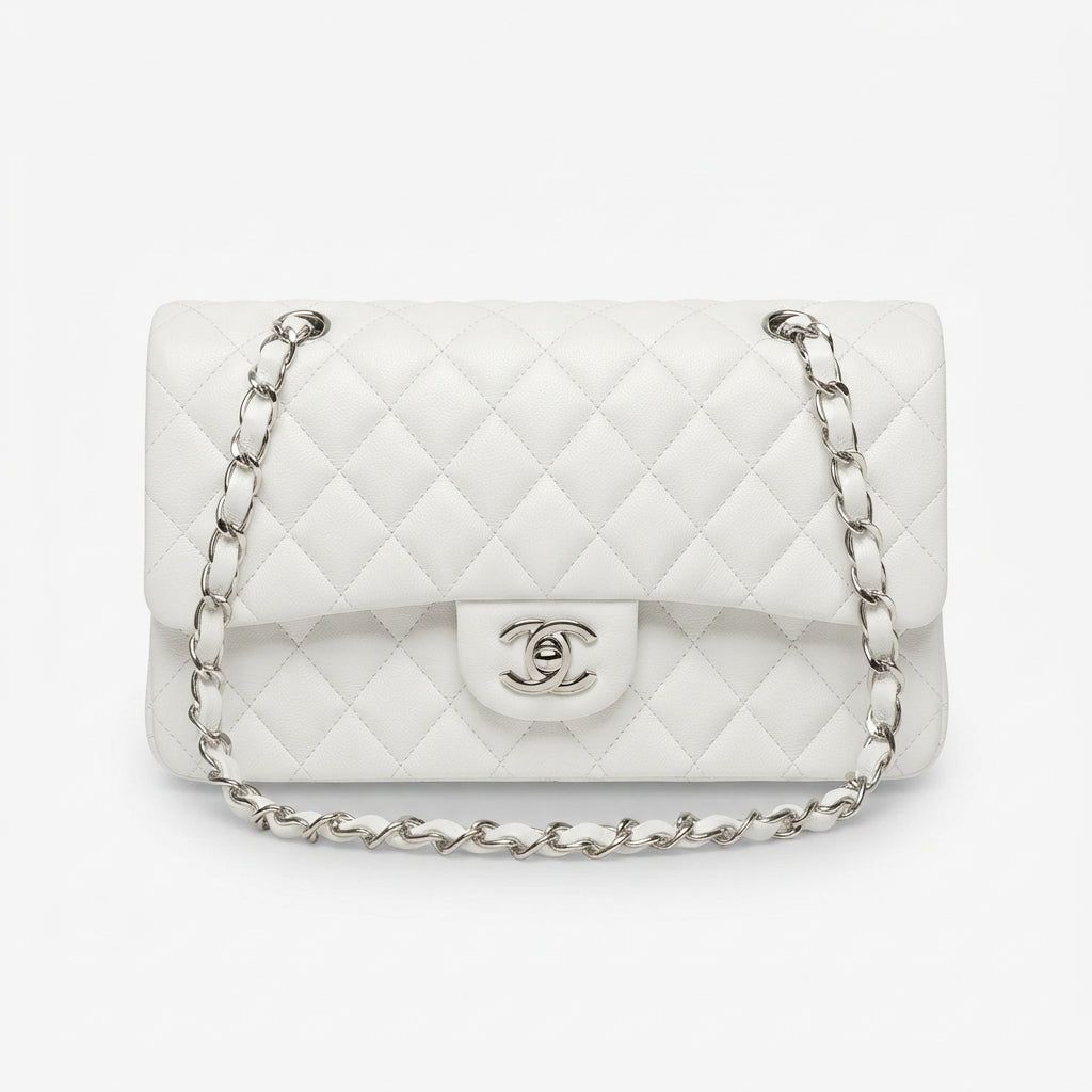 Chanel Classic Double Flap Lambskin Leather Bag