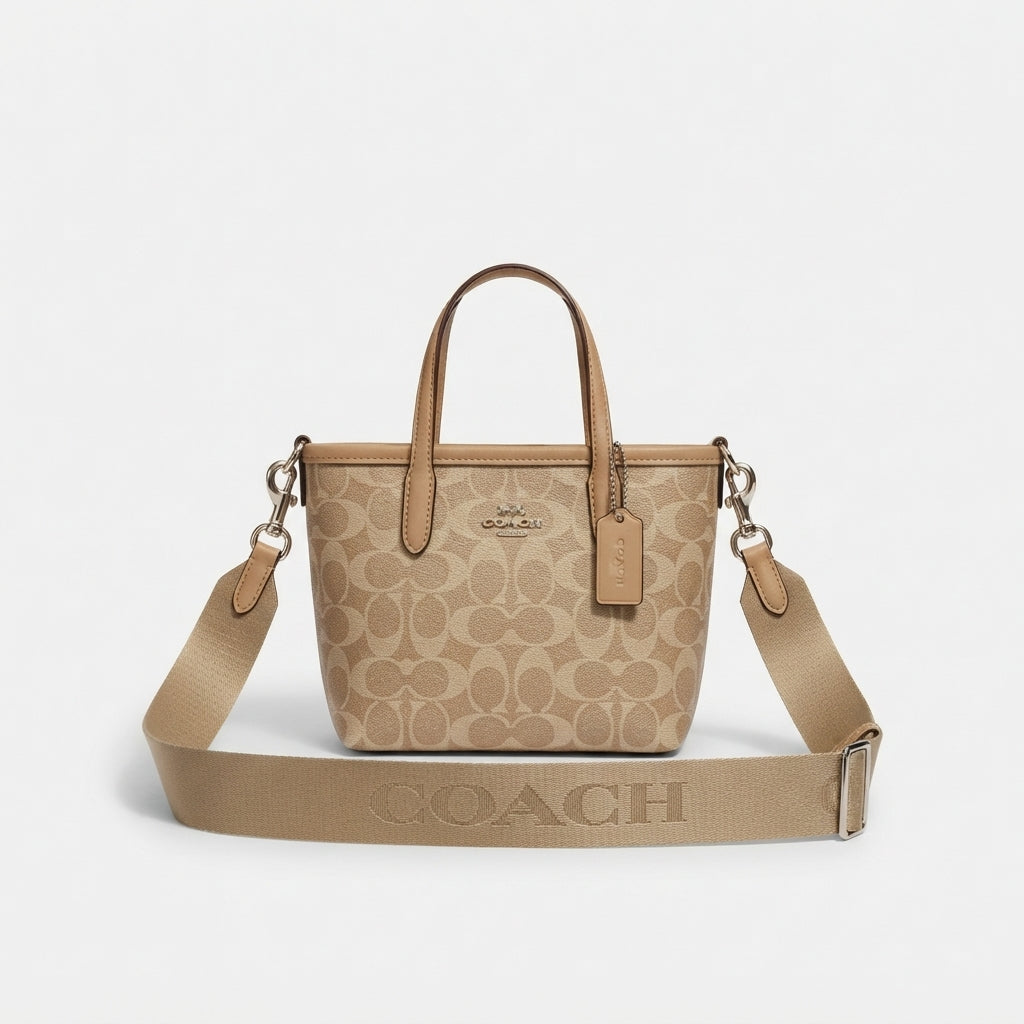 Coach City Mini Tote Bag In Signature Canvas