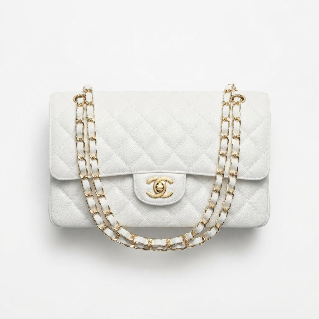 Chanel Classic Double Flap Caviar Leather Bag
