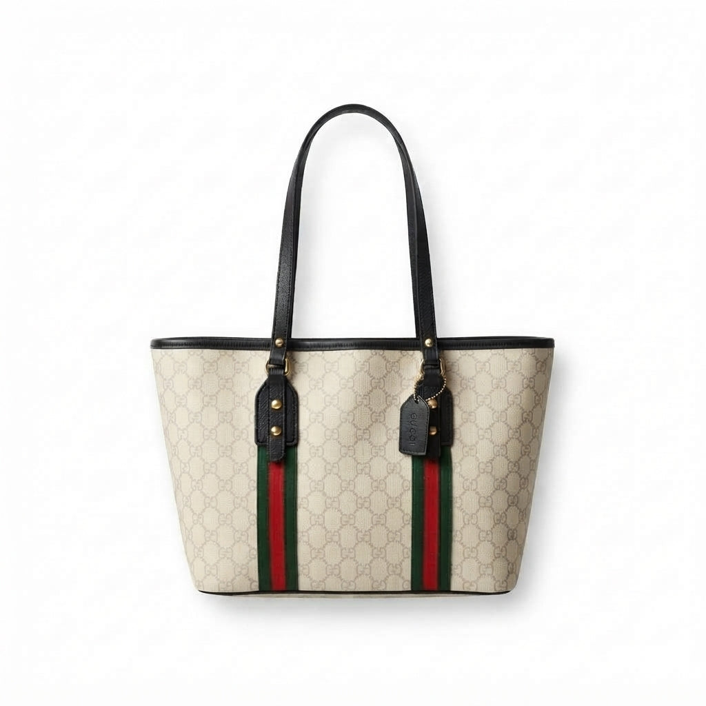 Gucci Vintage Web Jolicoeur Tote Bag