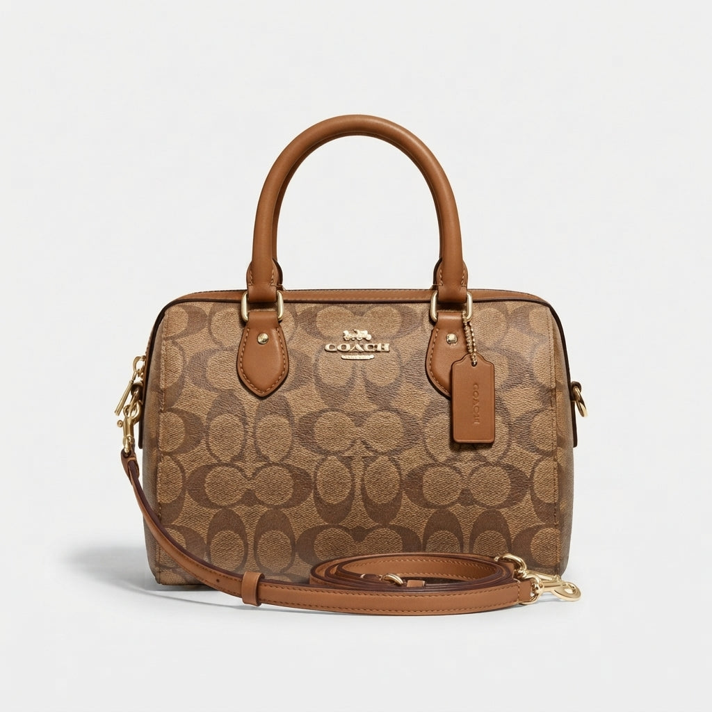 Coach Rowan Satchel Bag In Signature Canvas
