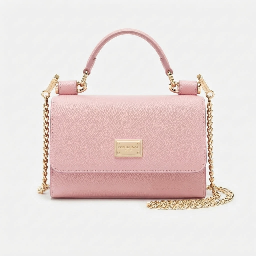 Dolce & Gabbana Indigo Blue Dauphine Smart Gloss Chain Bag